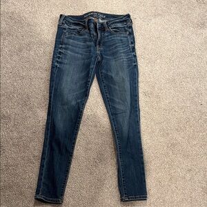 American Eagle Outfitters Women's Dark Blue Skinny Jeans